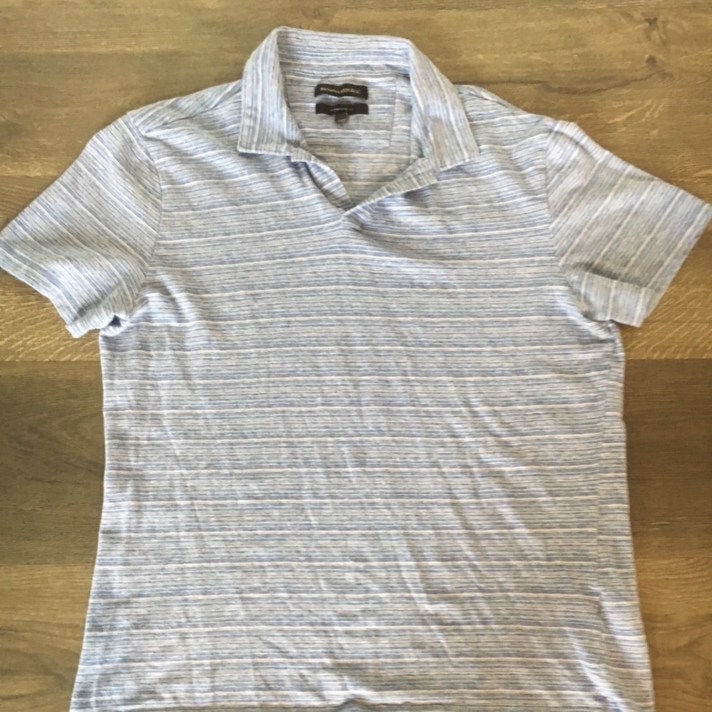 Banana Republic Men’s Blue Striped Polo Shirt